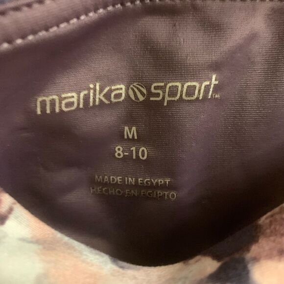 Marika Sport Purple Graphic Capri Yoga Pants Womens Size M - Picture 3 of 5